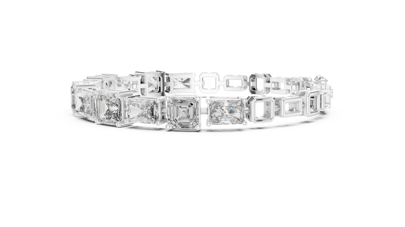 Bracelet GLBR-0045@7 - White Gold - Image