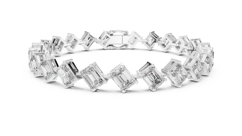 Bracelet GLBR-0046@7 - White Gold - Image