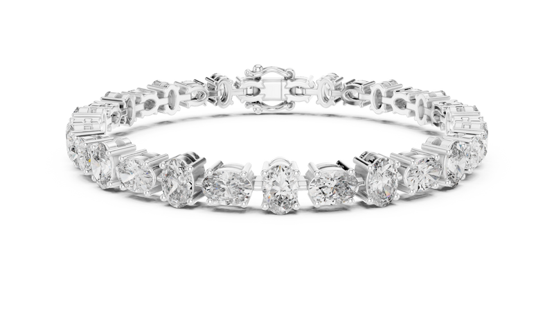 Bracelet GLBR-0047@7 - White Gold - Image