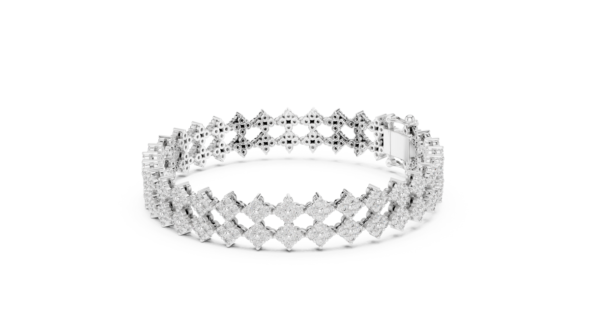 Bracelet GLBR-0052@7 - White Gold - Image