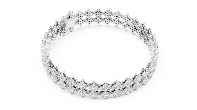 Bracelet GLBR-0052@7 - White Gold - Image