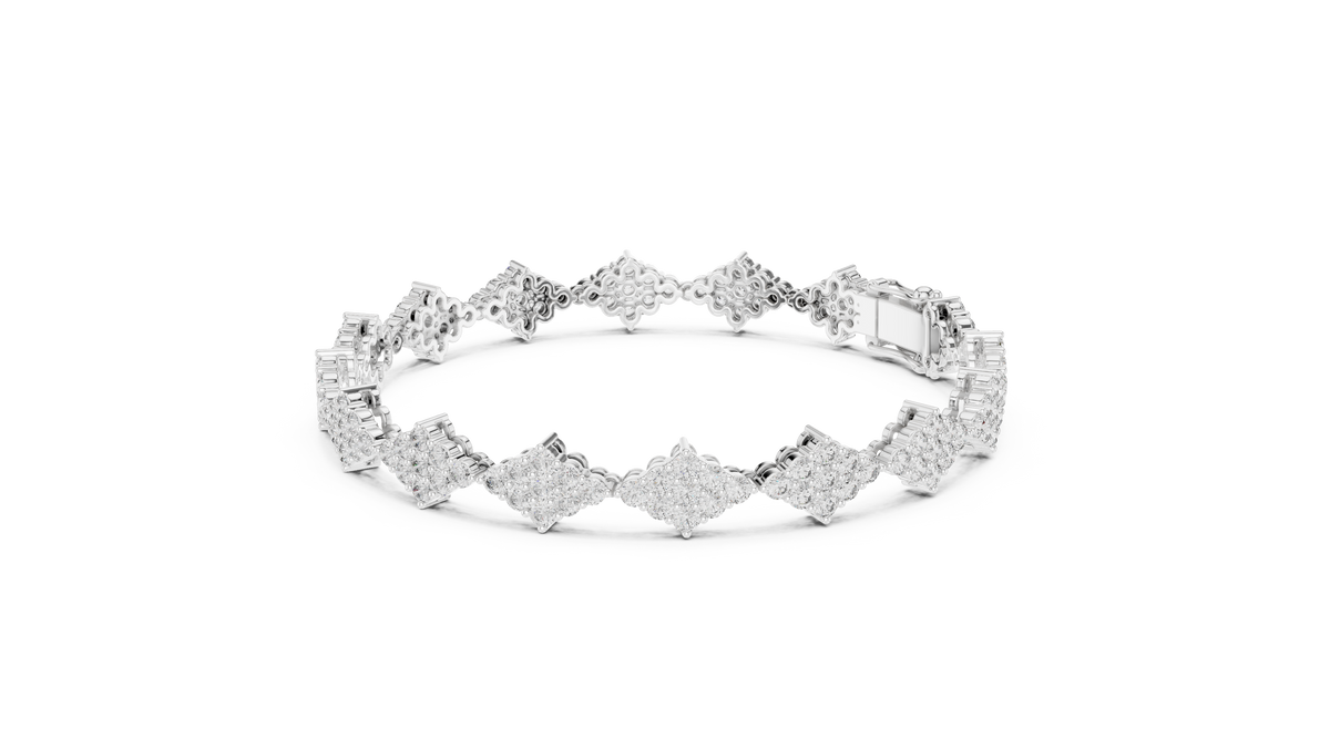 Bracelet GLBR-0053@7 - White Gold - Image