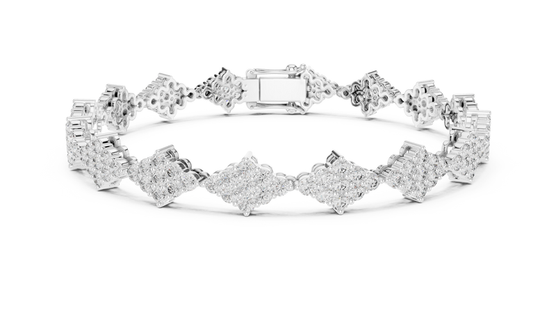 Bracelet GLBR-0053@7 - White Gold - Image