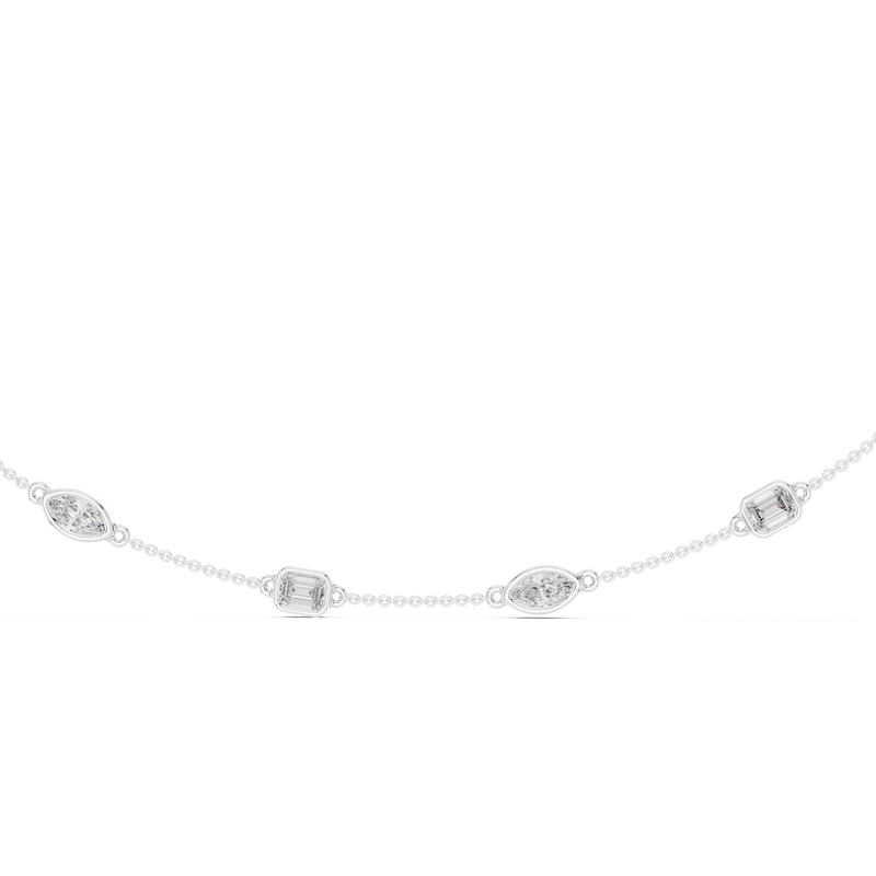 Necklace GNK-0018@7 - White Gold - Image