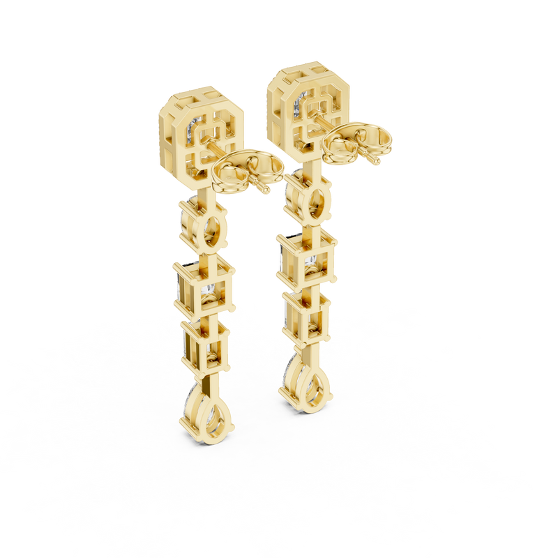 Earring GNK-0022@7 - Yellow Gold - Image