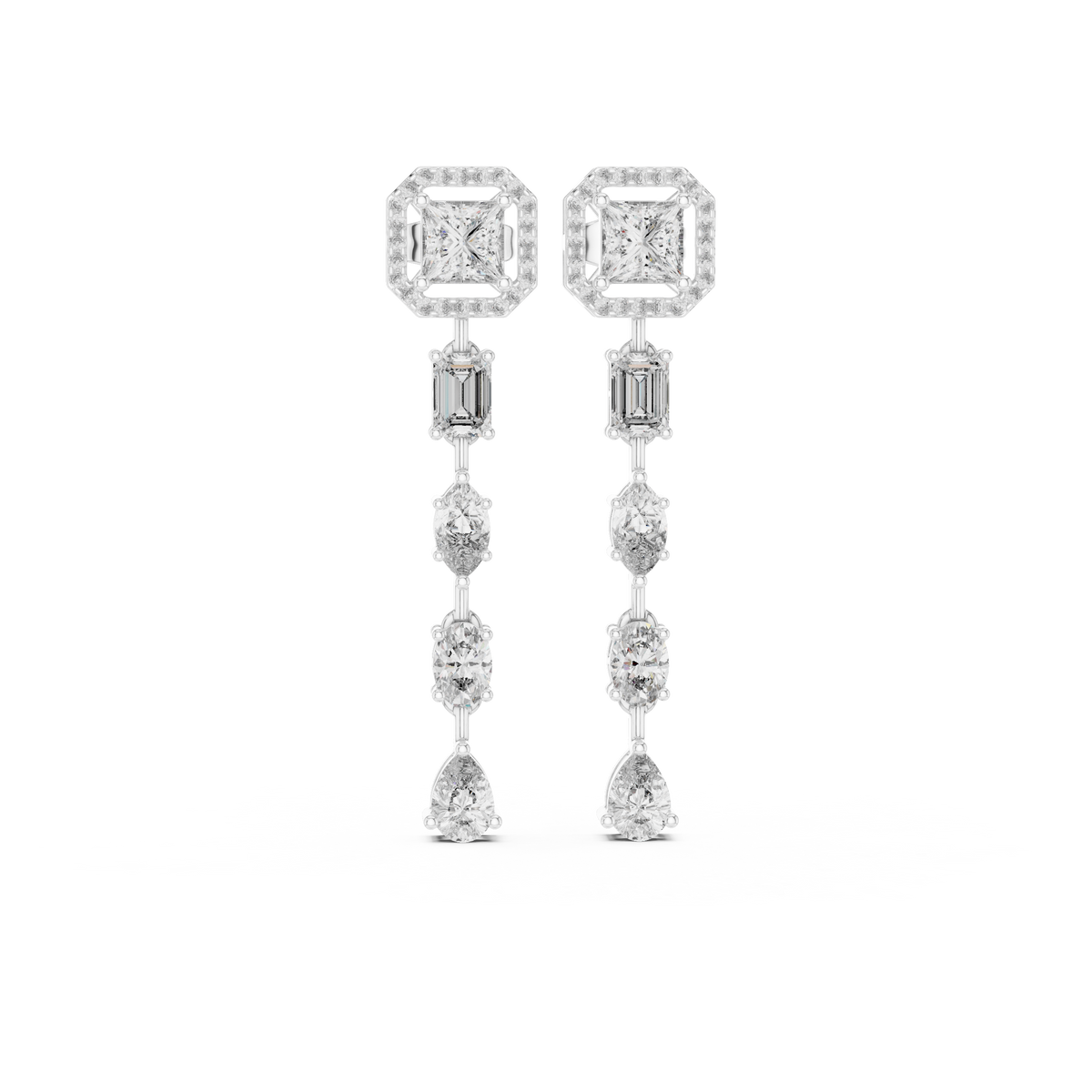 Earring GNK-0024@7 - White Gold - Image
