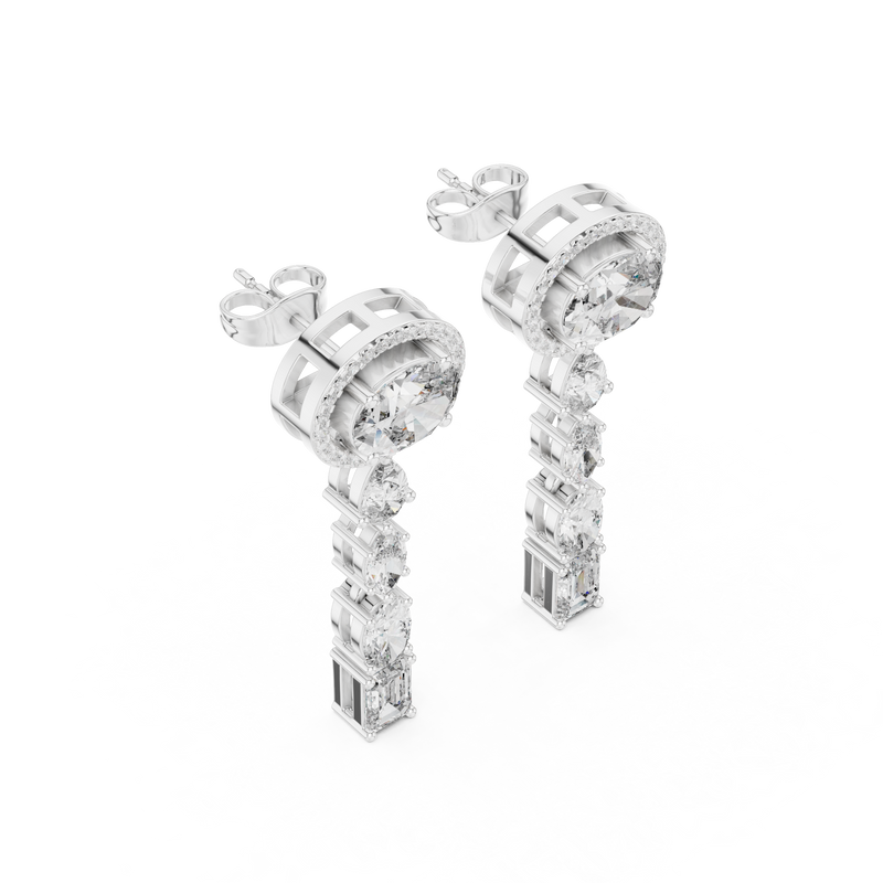 Earring GNK-0026@7 - White Gold - Image