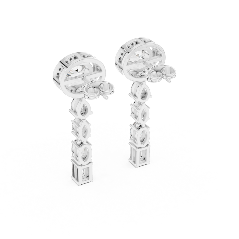 Earring GNK-0026@7 - White Gold - Image