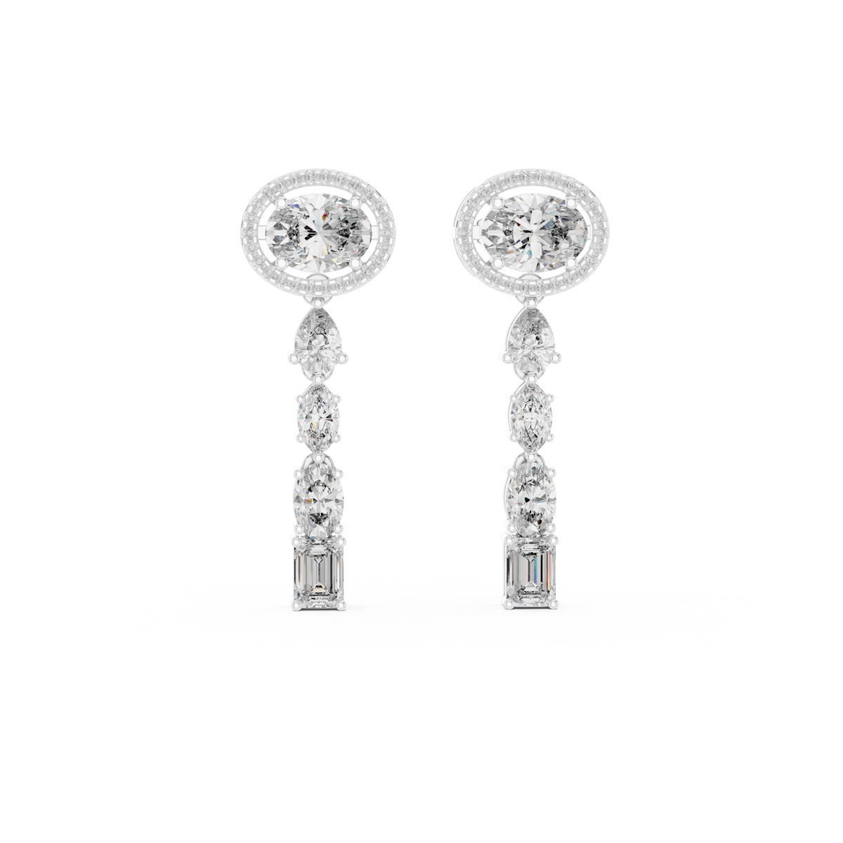 Earring GNK-0026@7 - White Gold - Image