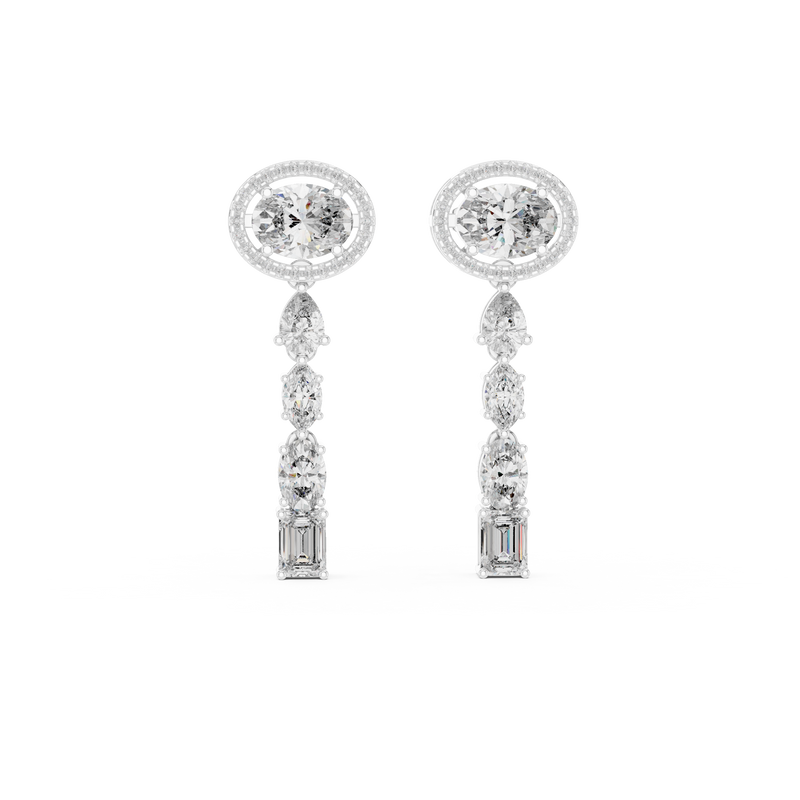 Earring GNK-0026@7 - White Gold - Image