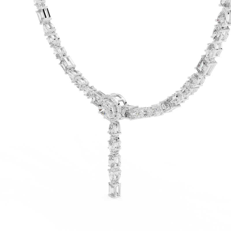 Necklace GNK-0027 - White Gold - Image