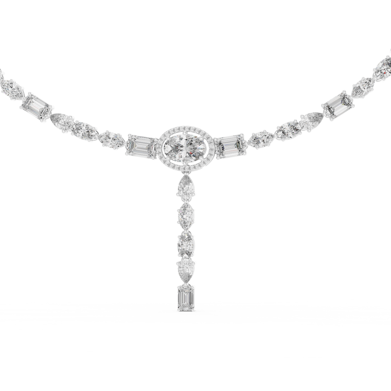 Necklace GNK-0027 - White Gold - Image