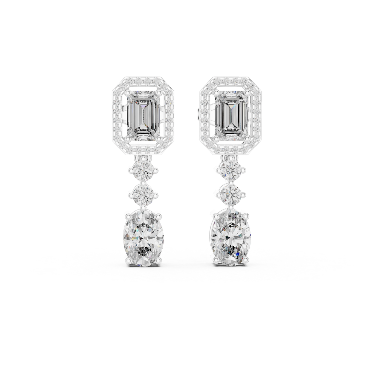 Earring GNK-0028@7 - White Gold - Image