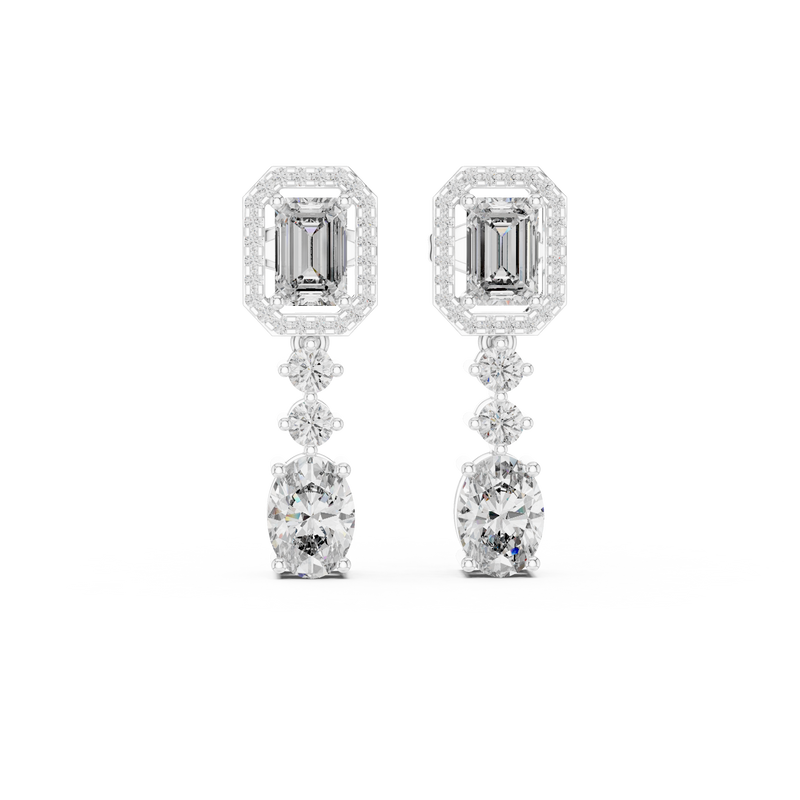 Earring GNK-0028@7 - White Gold - Image