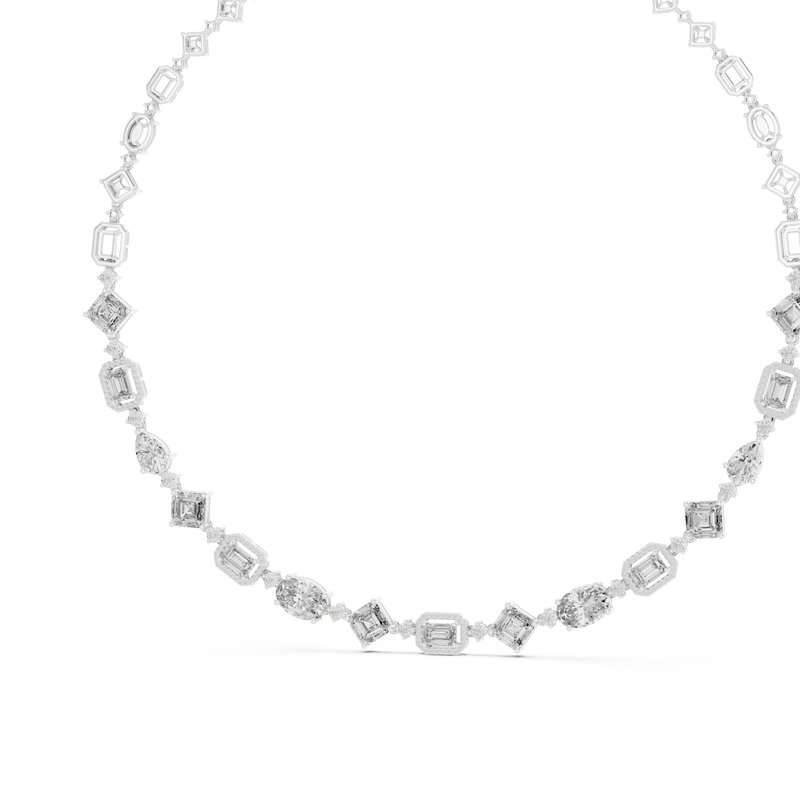 Necklace GNK-0029 - White Gold - Image