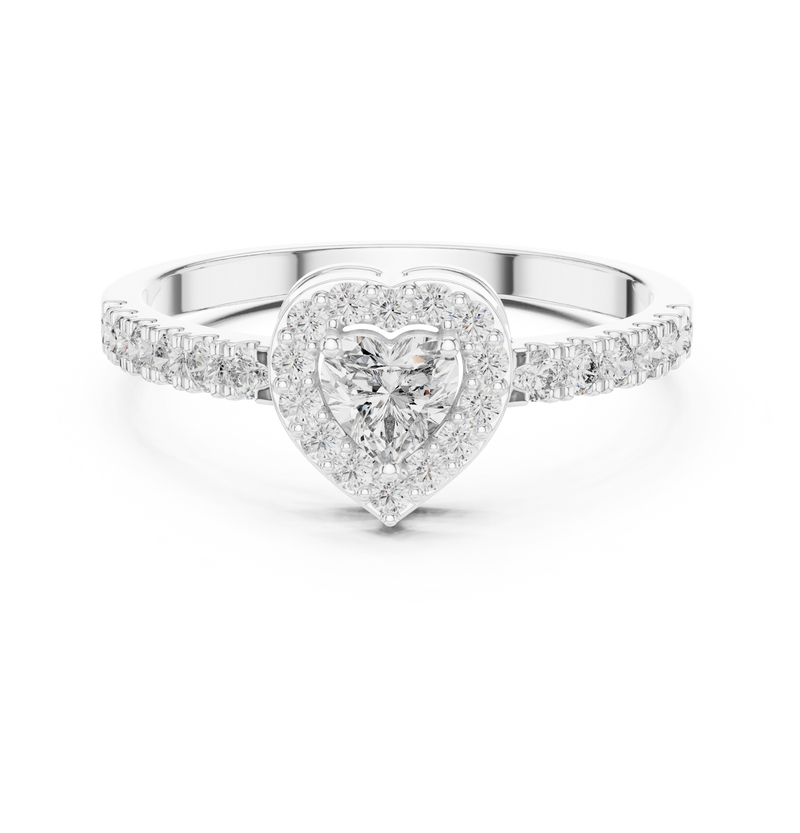 Ladies Ring HLR-04@7 - White Gold - Image