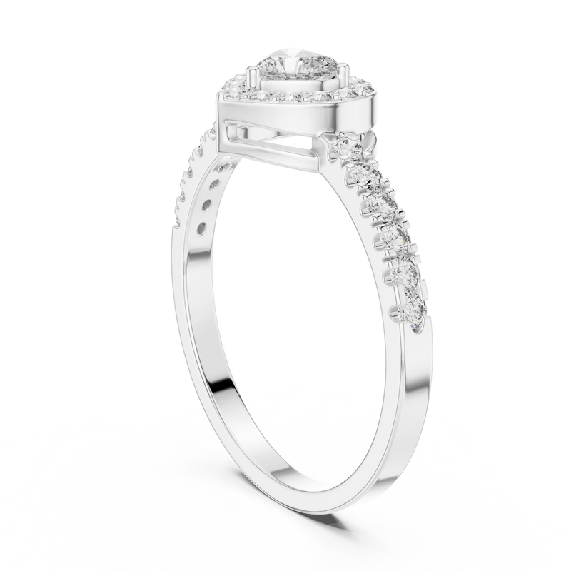 Ladies Ring HLR-04@7 - White Gold - Image