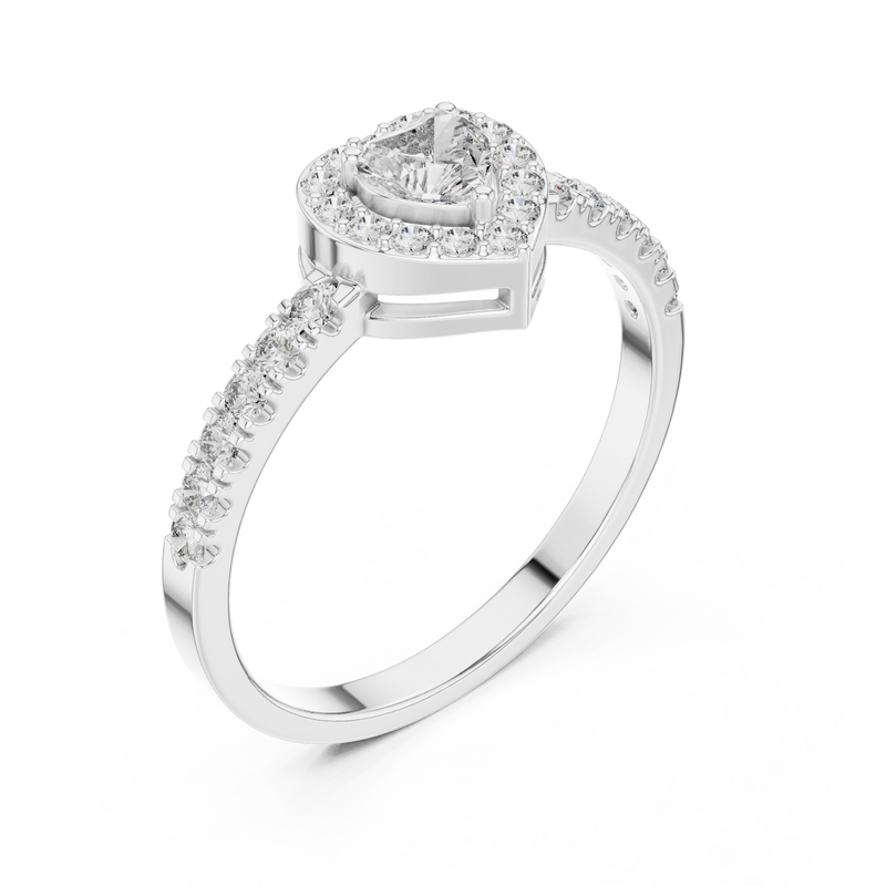 Ladies Ring HLR-04@7 - White Gold - Image