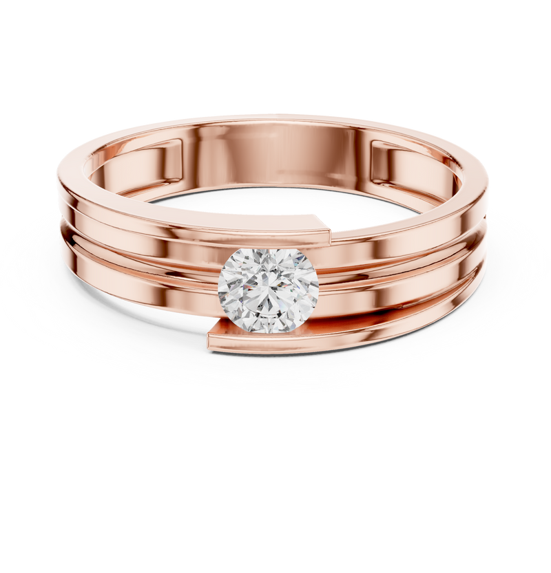 Ladies Ring HLR-05 3MM@7 - Rose Gold - Image