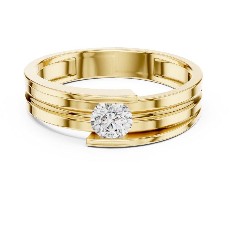 Ladies Ring HLR-05 3MM@7 - Yellow Gold - Image