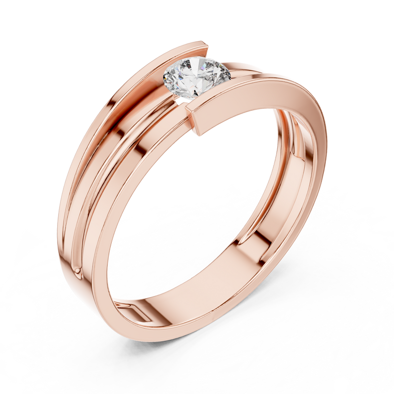 Ladies Ring HLR-05 3MM@7 - Rose Gold - Image