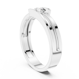 Ladies Ring HLR-05 3MM@7 - White Gold - Image