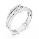 Ladies Ring HLR-05 3MM@7 - White Gold - Image
