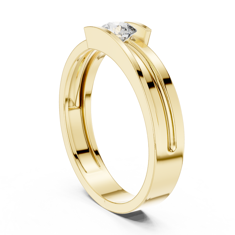 Ladies Ring HLR-05 3MM@7 - Yellow Gold - Image
