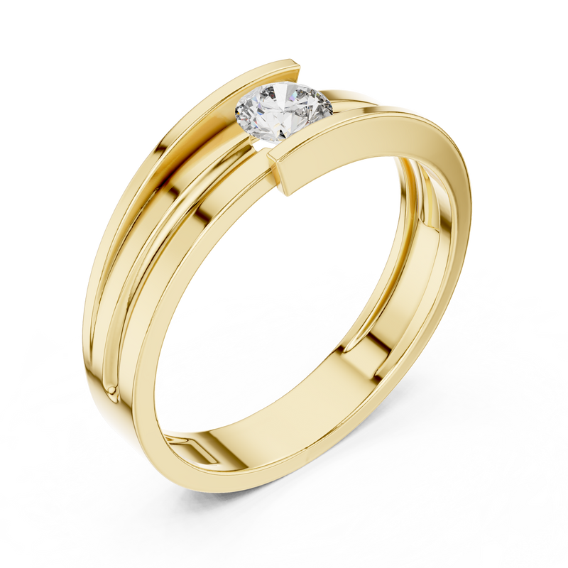 Ladies Ring HLR-05 3MM@7 - Yellow Gold - Image
