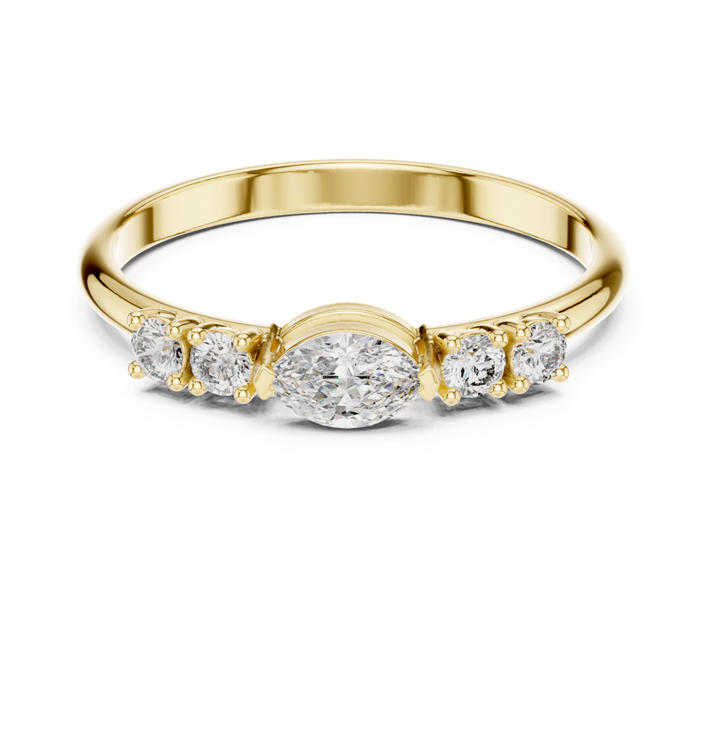 Ladies Ring HLR-104@7 - Yellow Gold - Image