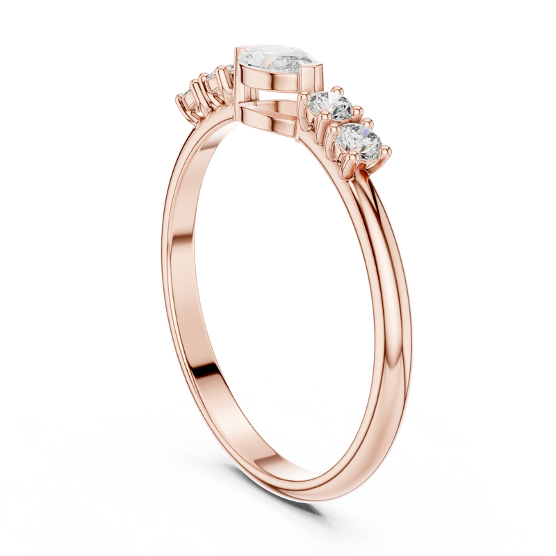 Ladies Ring HLR-104@7 - Rose Gold - Image
