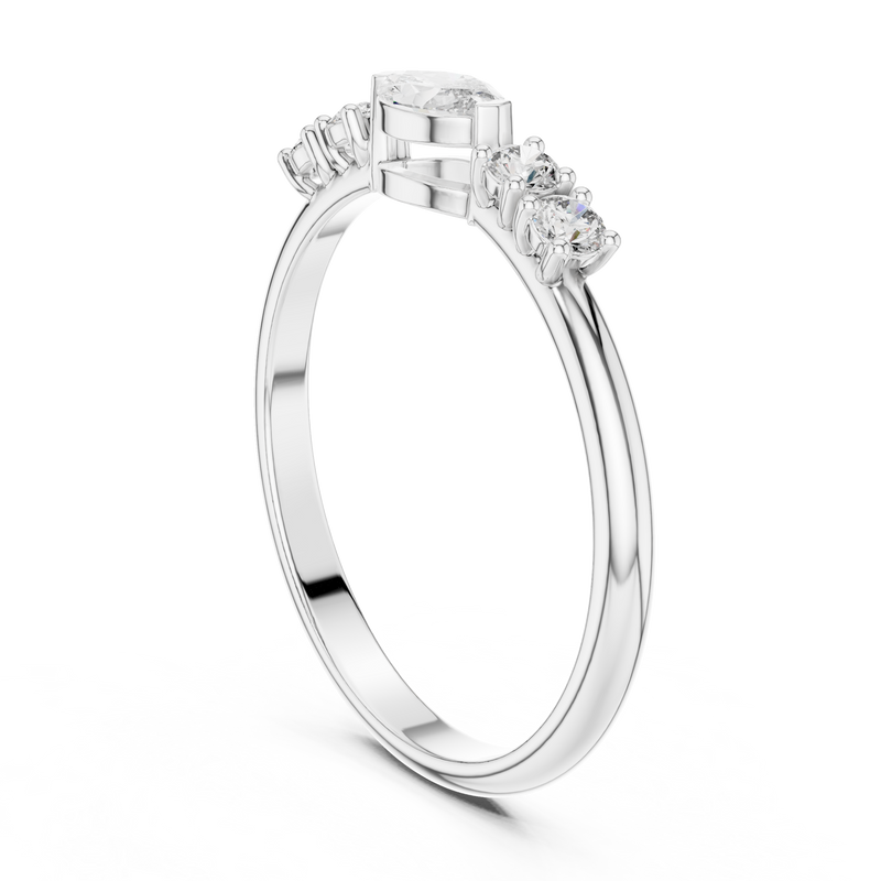 Ladies Ring HLR-104@7 - White Gold - Image