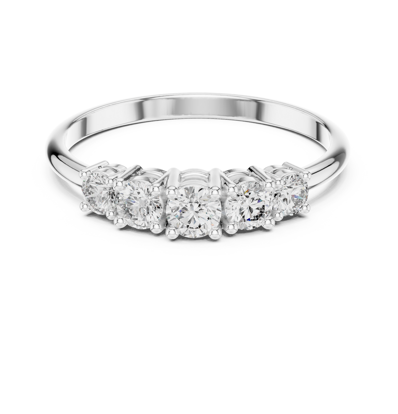 Ladies Ring HLR-105@7 - White Gold - Image