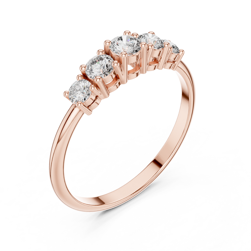 Ladies Ring HLR-105@7 - Rose Gold - Image