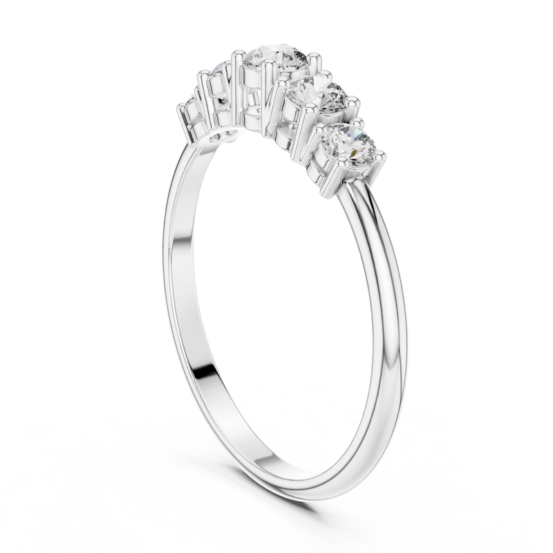 Ladies Ring HLR-105@7 - White Gold - Image