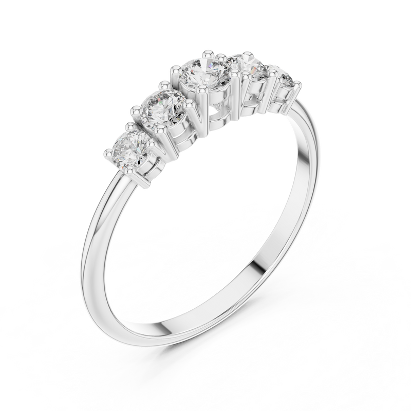 Ladies Ring HLR-105@7 - White Gold - Image