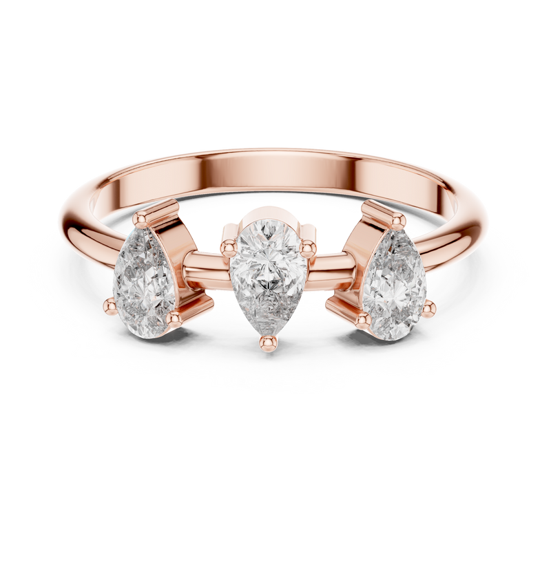 Ladies Ring HLR-106@73 - Rose Gold - Image
