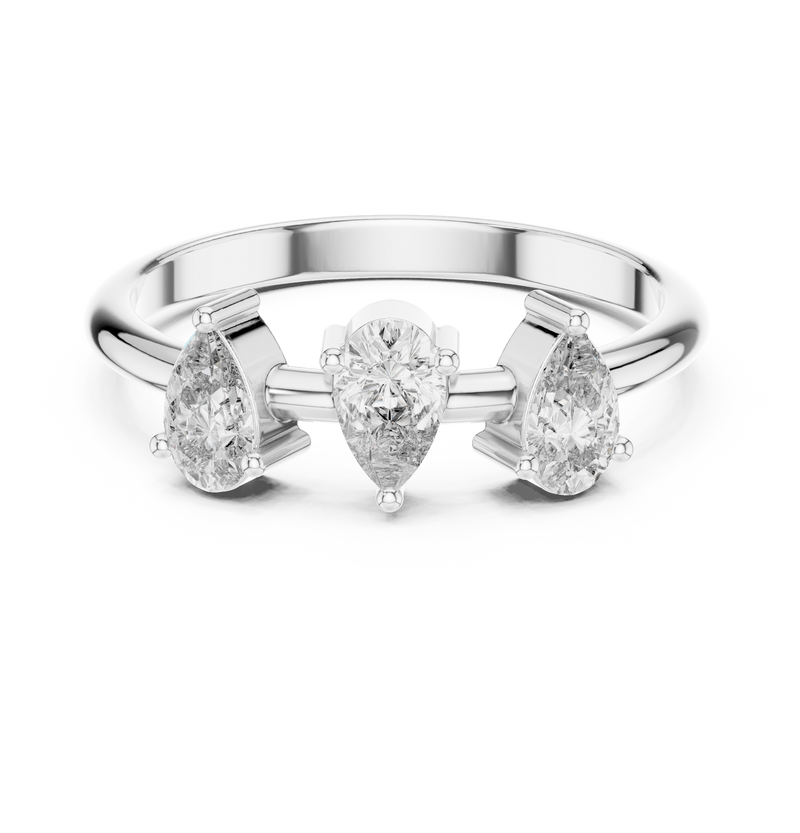 Ladies Ring HLR-106@73 - White Gold - Image