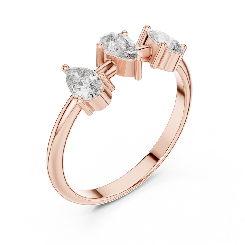 Ladies Ring HLR-106@73 - Rose Gold - Image