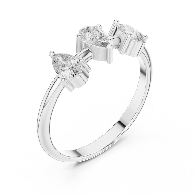 Ladies Ring HLR-106@73 - White Gold - Image