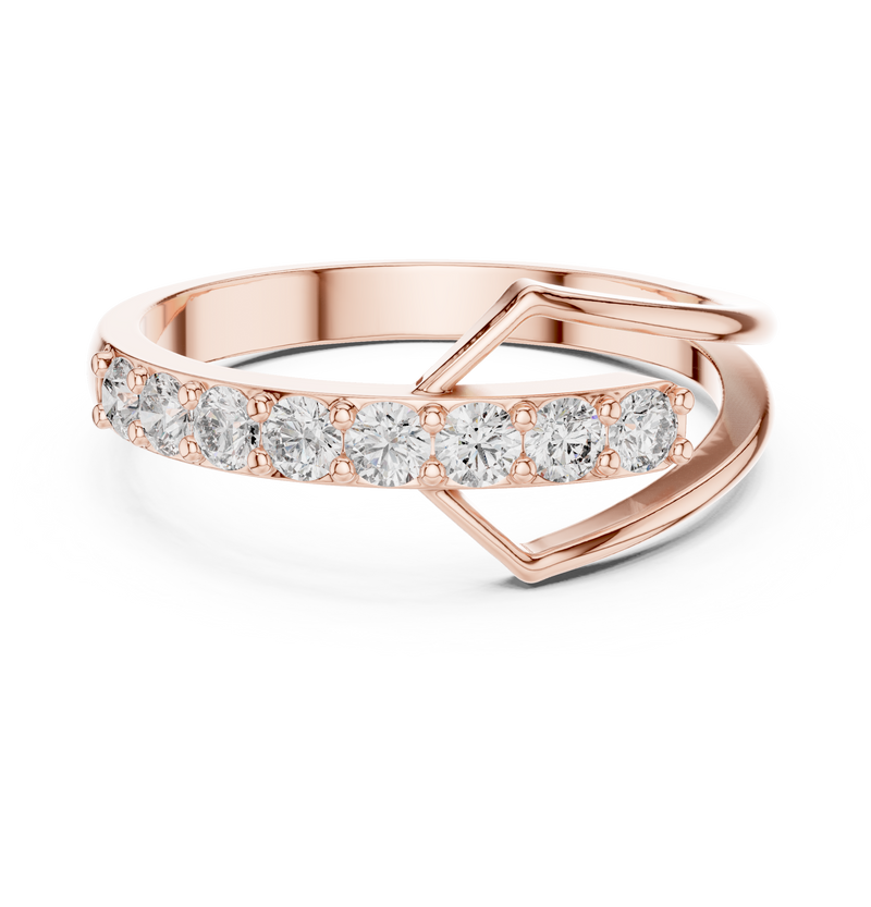 Ladies Ring HLR-107@7 - Rose Gold - Image