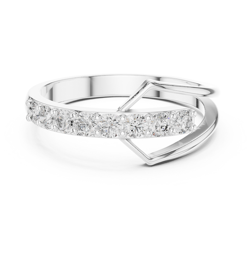 Ladies Ring HLR-107@7 - White Gold - Image