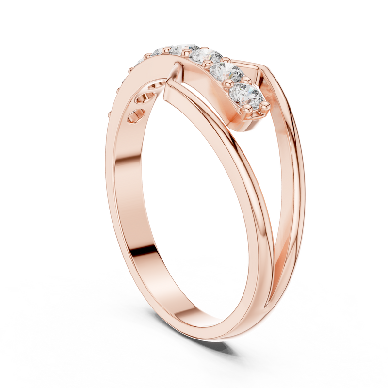 Ladies Ring HLR-107@7 - Rose Gold - Image