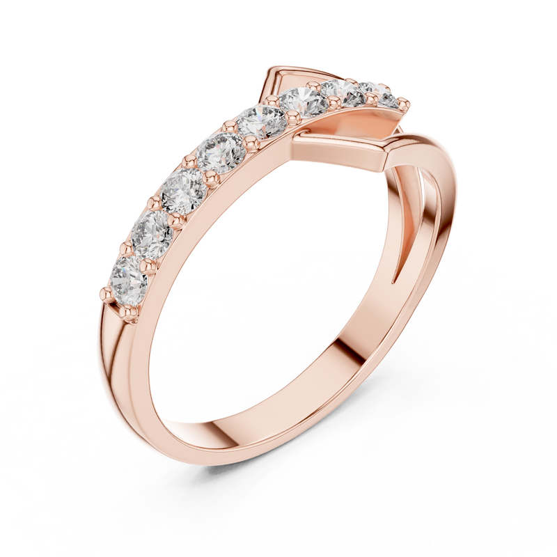 Ladies Ring HLR-107@7 - Rose Gold - Image