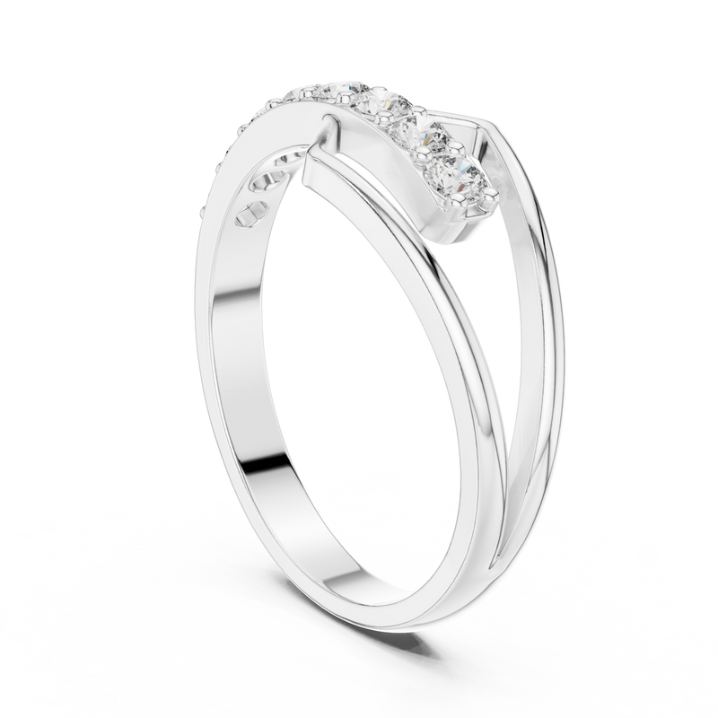 Ladies Ring HLR-107@7 - White Gold - Image