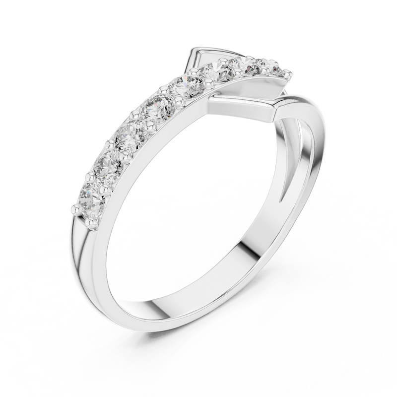 Ladies Ring HLR-107@7 - White Gold - Image