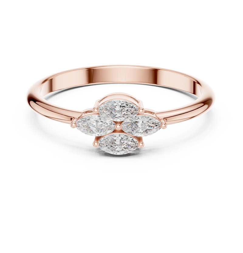 Ladies Ring HLR-108@7 - Rose Gold - Image