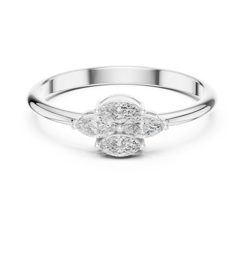Ladies Ring HLR-108@7 - White Gold - Image
