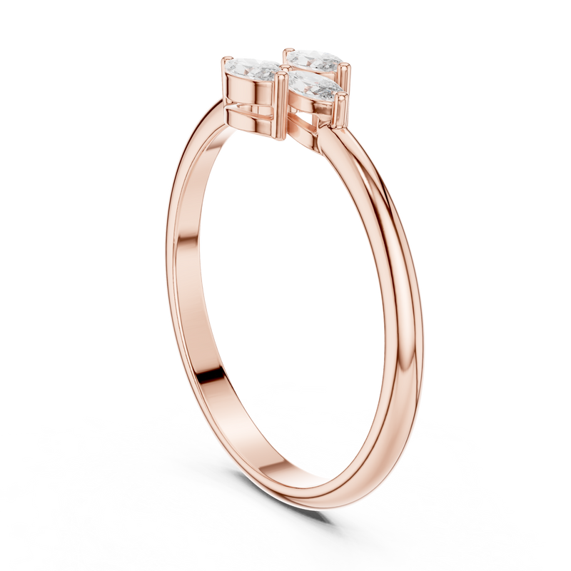 Ladies Ring HLR-108@7 - Rose Gold - Image