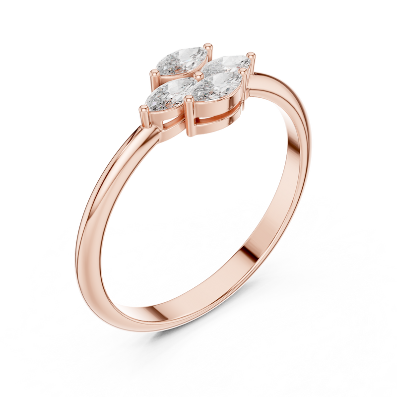Ladies Ring HLR-108@7 - Rose Gold - Image